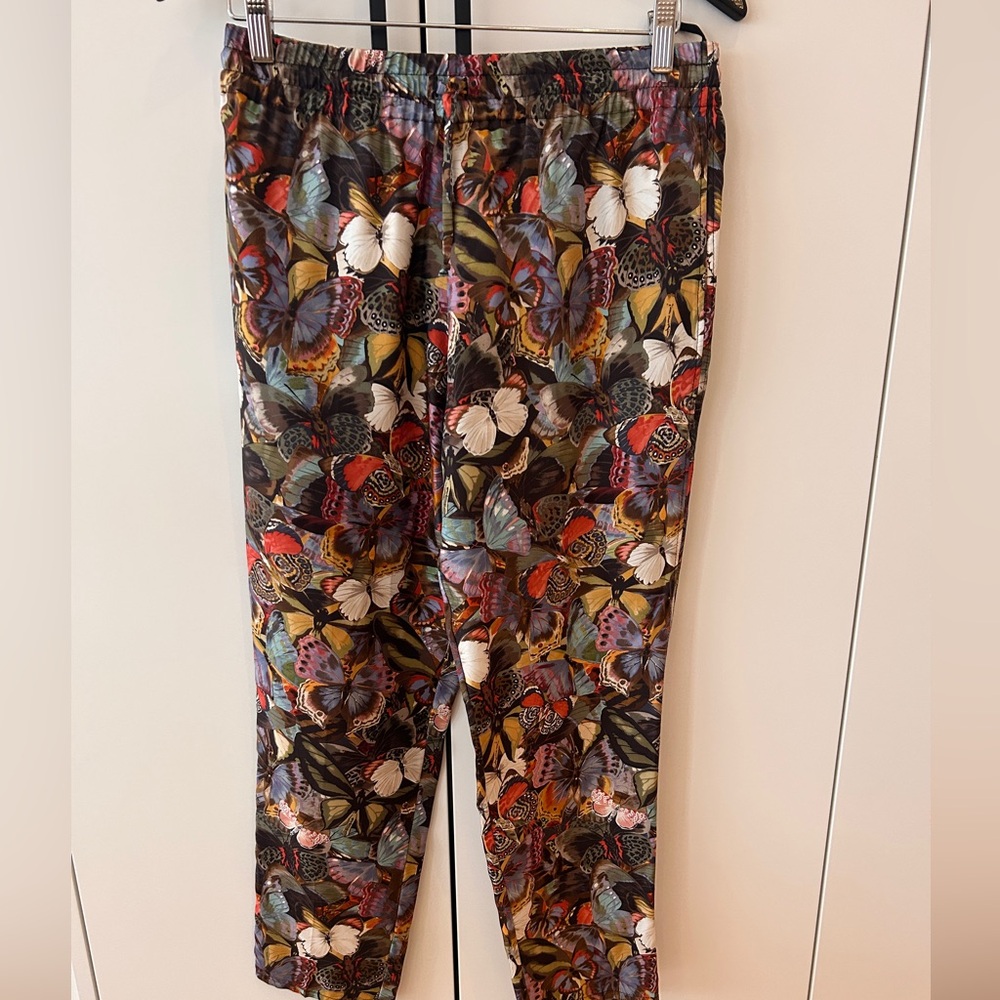 Valentino bufferfly silk pants